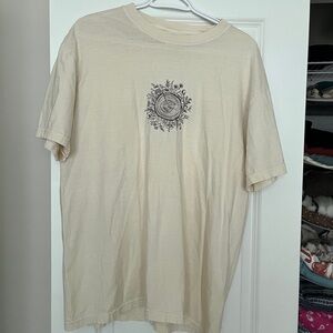 Granola girl outdoorsy wood slice and mushroom embroidered Graphic Tee